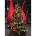 六呎圓頭綠色聖誕樹-紅色系[TGR06-5]
